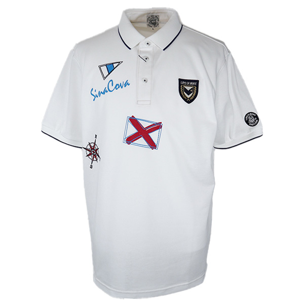 新品 未使用 SINA COVA 半袖 ボーダー ポロシャツ L プリント ロゴ 新品 未使用 SINA COVA 半袖 ボーダー ポロシャツ L プリント ロゴ