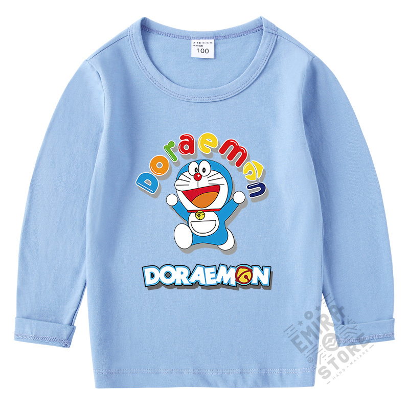 多色・多柄】子供服 ドラえもん 長袖Tシャツ 韓国風 丸首 トップス 