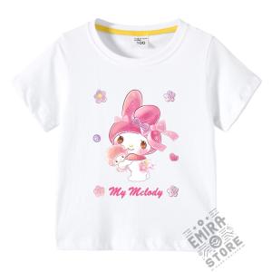 【多色・多柄】春夏新作 子供服 半袖Tシャツ マイメロディ 100%綿 ラウンドネック 丸首 女の子...