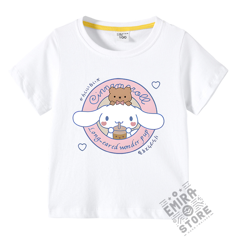 【多色・多柄】春夏新作 子供服 半袖Tシャツ シナモロール 100%綿 ラウンドネック 丸首 男の子 女の子 子ども服 小学生から幼稚園児に最適 80-150cm｜emura-store｜17