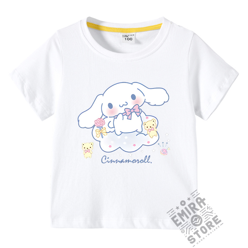 【多色・多柄】春夏新作 子供服 半袖Tシャツ シナモロール 100%綿 ラウンドネック 丸首 男の子 女の子 子ども服 小学生から幼稚園児に最適 80-150cm｜emura-store｜06