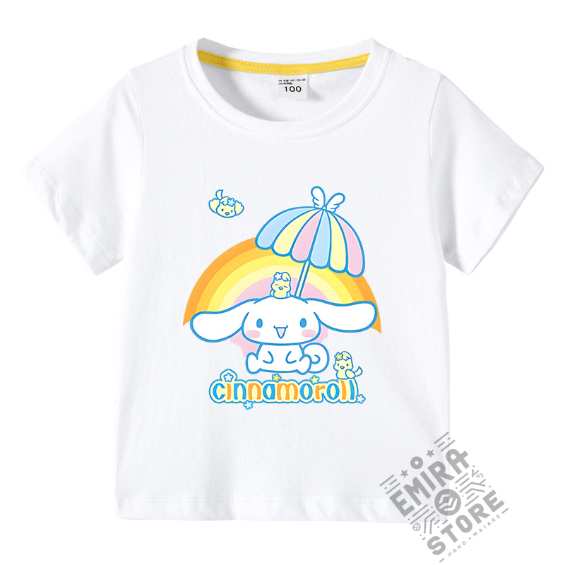 【多色・多柄】春夏新作 子供服 半袖Tシャツ シナモロール 100%綿 ラウンドネック 丸首 男の子 女の子 子ども服 小学生から幼稚園児に最適 80-150cm｜emura-store｜07