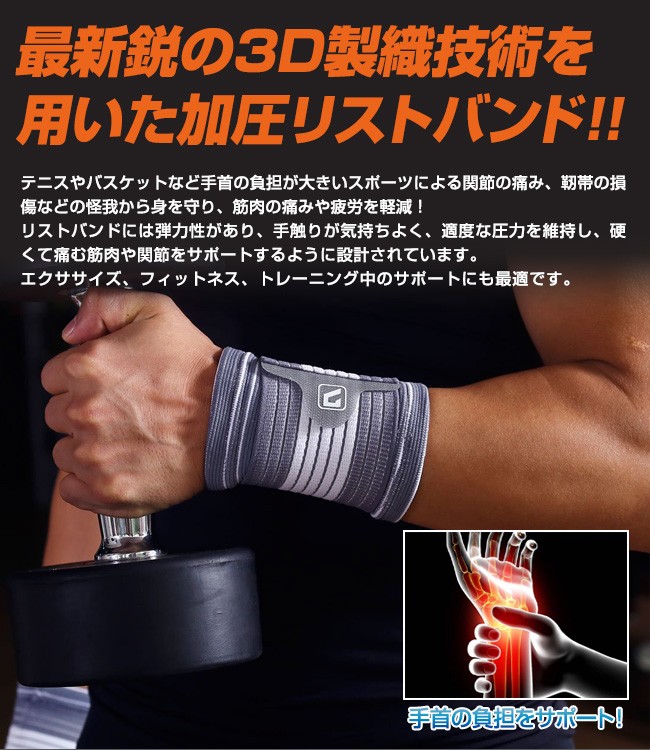 live-up 加圧手首用リストバンド サポーター LS5672 ユニセックス 男女