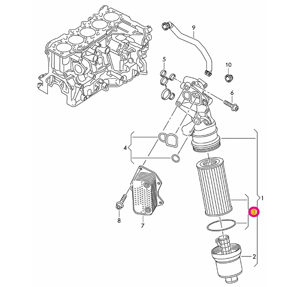 VW ジェッタ 1KAXX用 オイルフィルター Volkswagen フォルクスワーゲン｜en-and-company-ys｜02