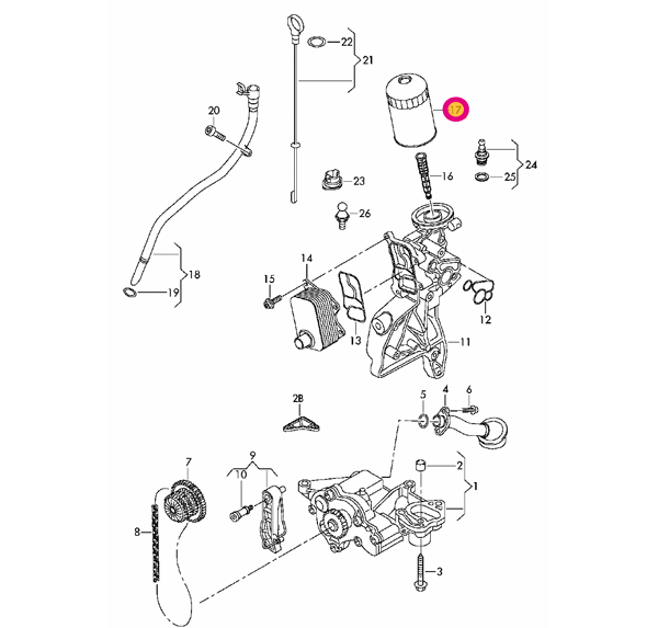 Audi アウディ A5(B8) 8TCDNL用 純正エンジンオイル＋オイルフィルターセット｜en-and-company-ys｜03