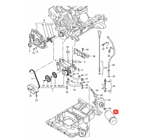 Audi アウディ A6(C5) 4BAPS用 純正エンジンオイル＋オイルフィルターセット｜en-and-company-ys｜03