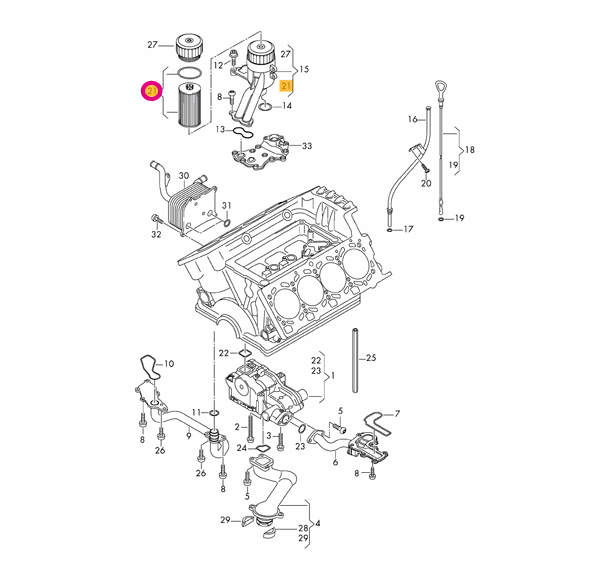 VW トゥアレグ 7LBARA用 純正エンジンオイル＋オイルフィルターセット Volkswagen フォルクスワーゲン｜en-and-company-ys｜03