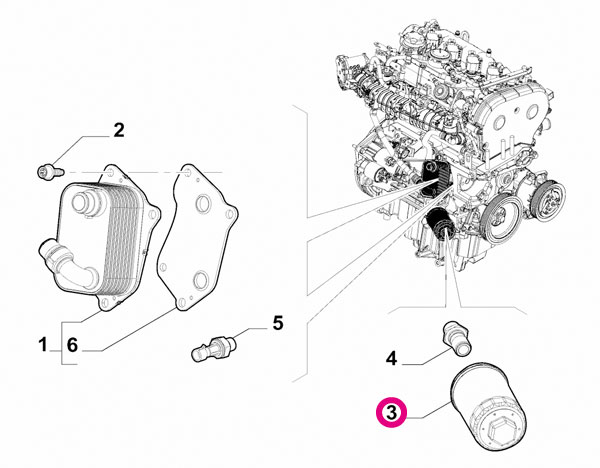 アルファロメオ（ALFA ROMEO） ジュリエッタ 94018 オイルフィルター