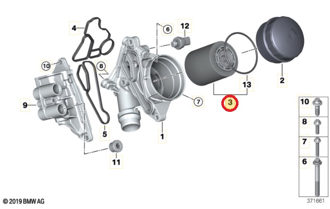 BMW M3(F80) 3C30用 純正エンジンオイル＋オイルフィルターセット｜en-and-company-ys｜03