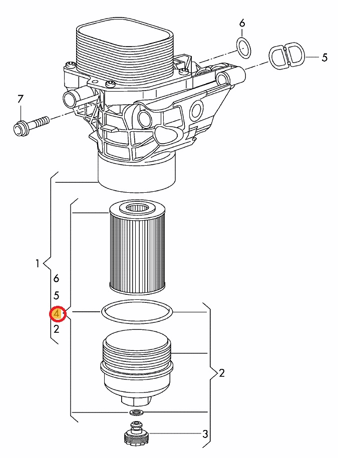 VW パサートオールトラック(B8) 3CDFH用 純正エンジンオイル＋オイル