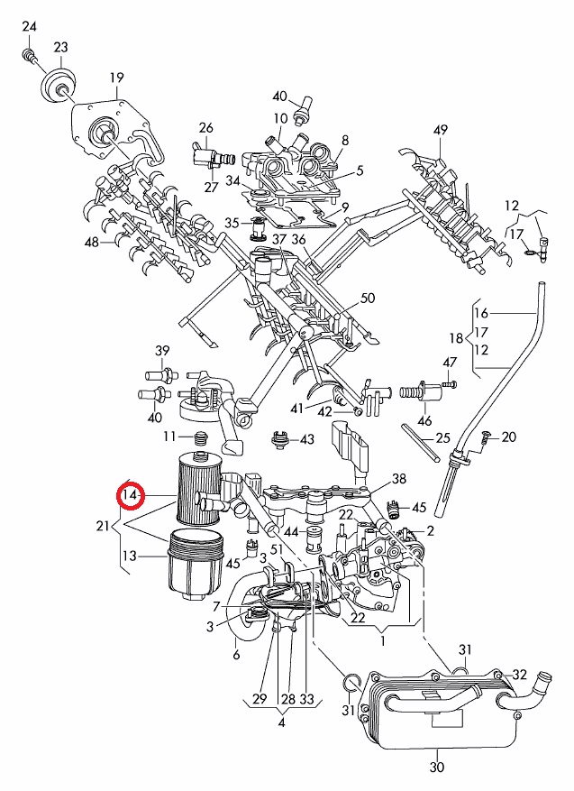 Audi アウディ A8(D4) 4HCTGF用 純正エンジンオイル＋オイルフィルターセット｜en-and-company-ys｜03