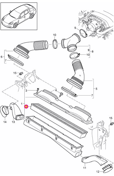 Porsche ポルシェ パナメーラ(970) 970CXPA用 エアフィルター｜en-and-company-ys｜02