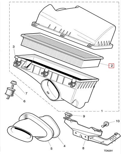 JAGUAR ジャガー XJ8(X308) J13LB用 エアフィルター｜en-and-company-ys｜02