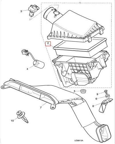 JAGUAR ジャガー XJ(X350) J80RA用 エアフィルター｜en-and-company-ys｜02