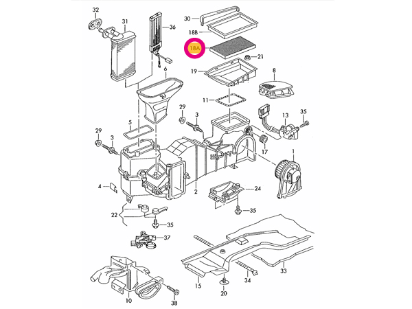 VW ボーラ 1JAPK用 エアコンフィルター Volkswagen フォルクスワーゲン｜en-and-company-ys｜02