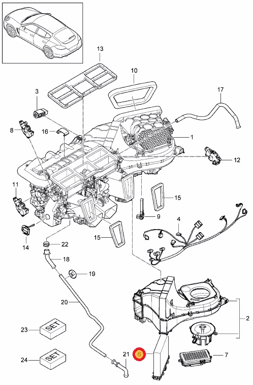 Porsche ポルシェ パナメーラ(970) 970M48A用 エアコンフィルター