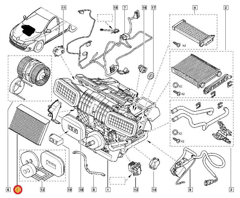 Renault ルノー メガーヌ3 R.S. DZF4R1用 エアコンフィルター｜en-and-company-ys｜02