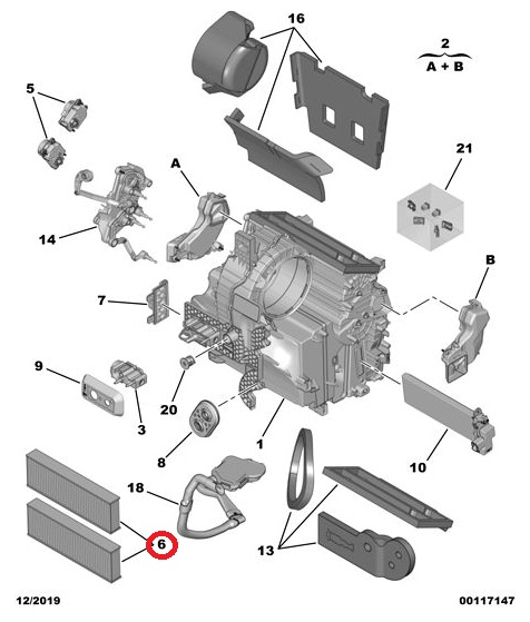 PEUGEOT プジョー 2008 P24HN05用 エアコンフィルター｜en-and-company-ys｜02