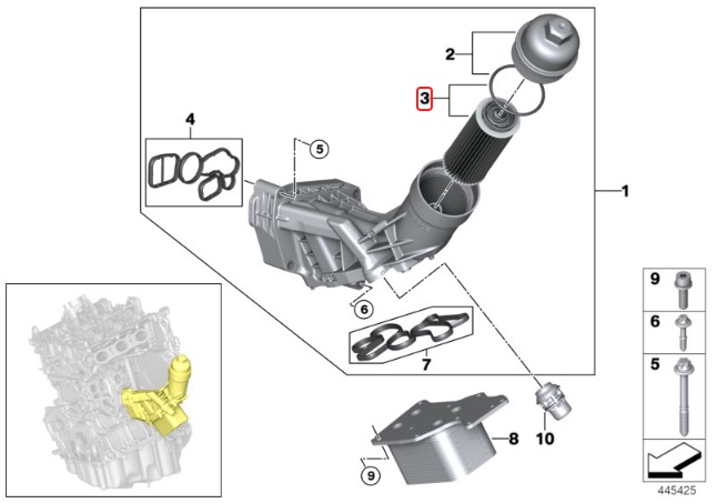 BMW 1シリーズ(F20) 1R15用 純正エンジンオイル＋オイルフィルターセット