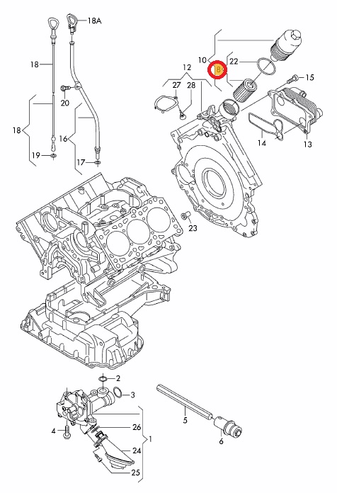 Audi アウディ S4(B8) 8KCREF用 純正エンジンオイル＋オイルフィルターセット