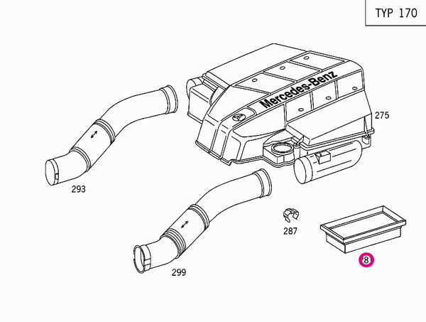 Chrysler クライスラー クロスファイアロードスター ZH32C用 エアフィルター｜en-and-company｜02