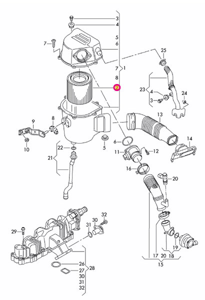 VW ポロ5 6RCTH用 エアフィルター Volkswagen フォルクスワーゲン｜en-and-company｜02