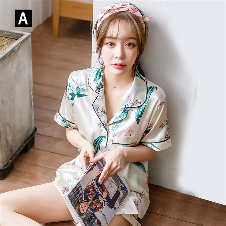 ルームウェア レディース パジャマ 上下セット ショートパンツ かわいい 半袖 春 夏 秋 部屋着 寝巻き 女の子 2点セット つるつる サテン風 シルク風 おしゃれ 最安値に挑戦