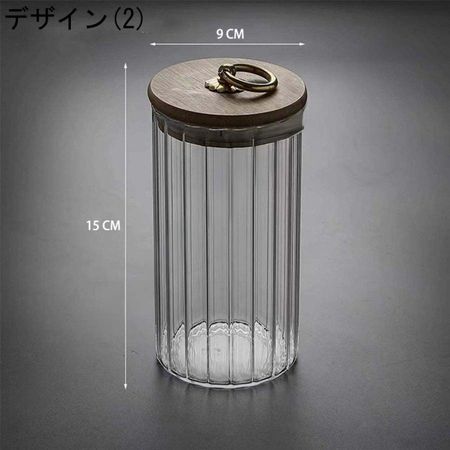 ガラス製スパイスジャー 竹製蓋付き 気密調味料容器 防水 密閉容器 ガラス 貯蔵タンク 耐熱ガラス 密閉保存瓶 木製の蓋 食品貯蔵タンク 保存びん 砂糖入れ｜encount-st｜03