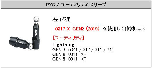PXG ユーティリティ スリーブ装着シャフト プロジェクト X HZRDUS GEN5
