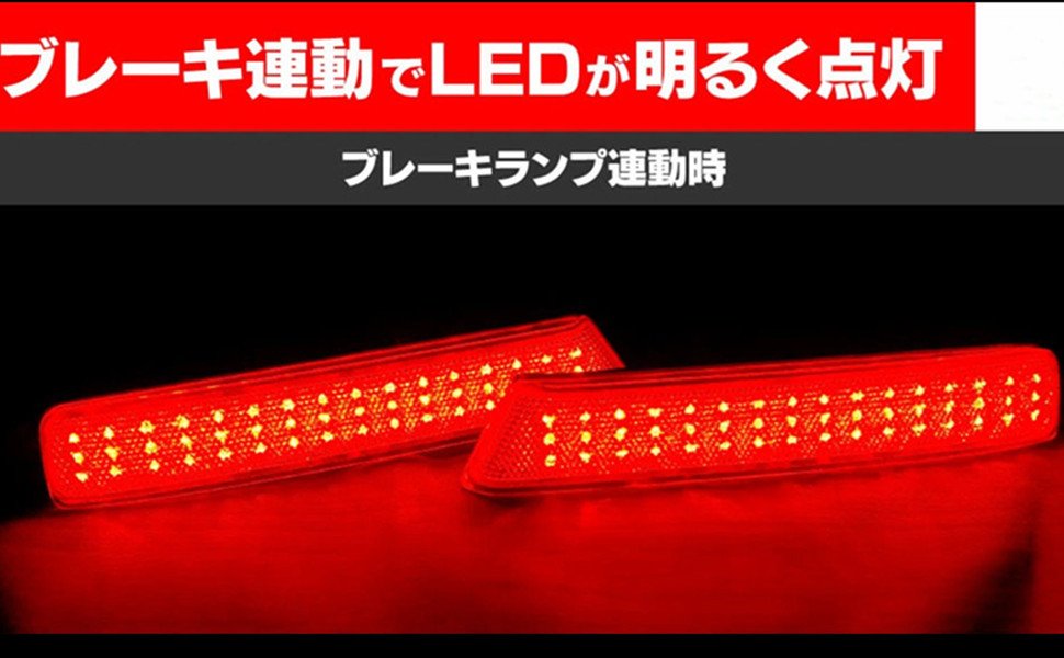 ホンダN-BOX JF1.JF2 LEDリフレクター 2個セット 純正交換式 LEDリフレクター N-BOXカスタム JF1 JF2 レッド ホンダ