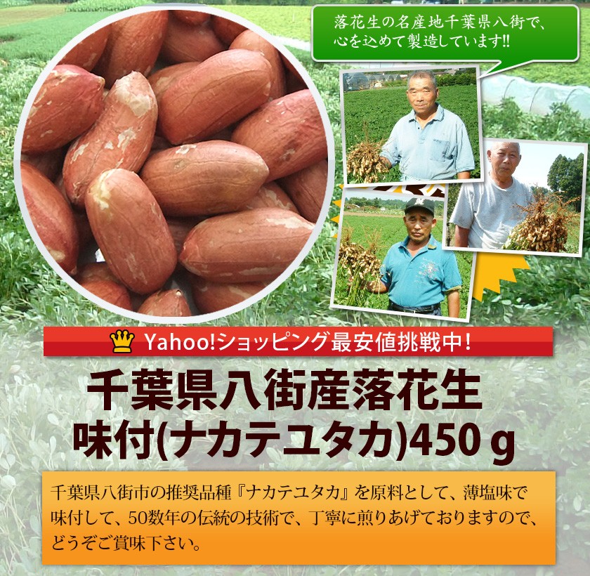 八街産落花生味付(ナカテユタカ)450g