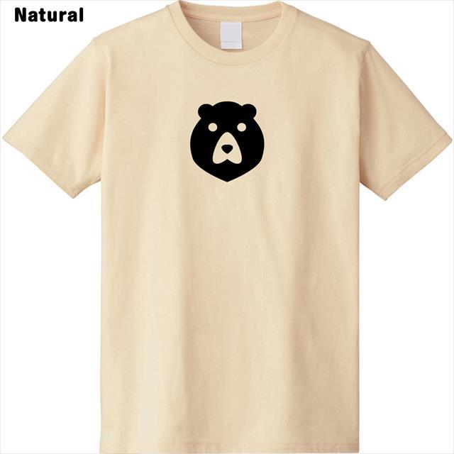 全3色 熊の顔プリントTシャツ