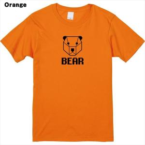 全3色 ポリゴン風熊の顔プリントTシャツ