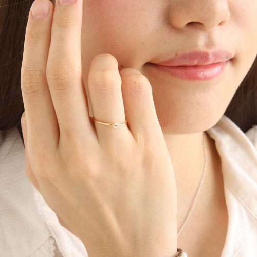 K18ブルームーンストーンリング 指輪 11号【商工会会員店です