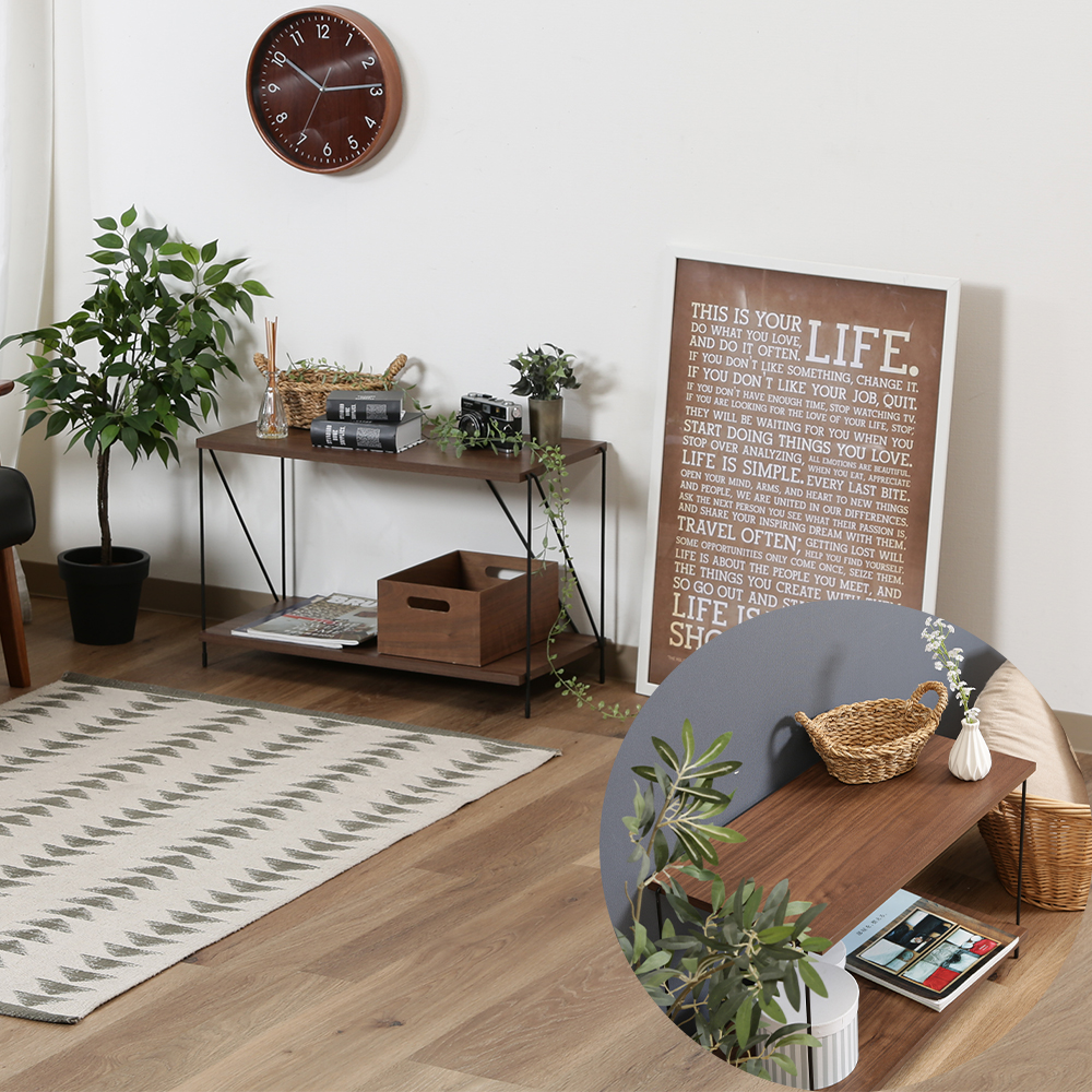 不二貿易 オープンラック 2段 60cm幅 EZBO | ラック 収納 ブラウン 茶