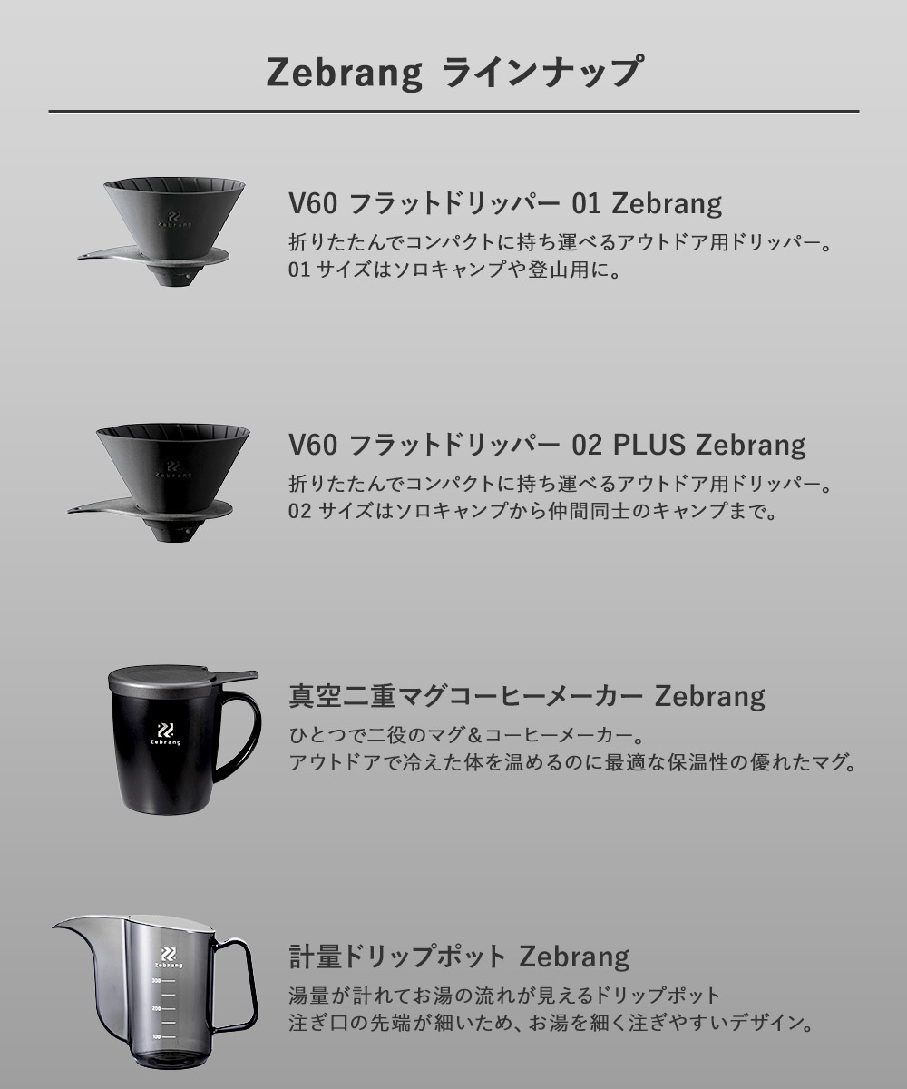 HARIO ハリオ V60 フラット ドリッパー02 PLUS Zebrang ZB-VDFP-02B 日本製 | コーヒー 折りたたみ コーヒードリッパー 1｜enicy2022｜16