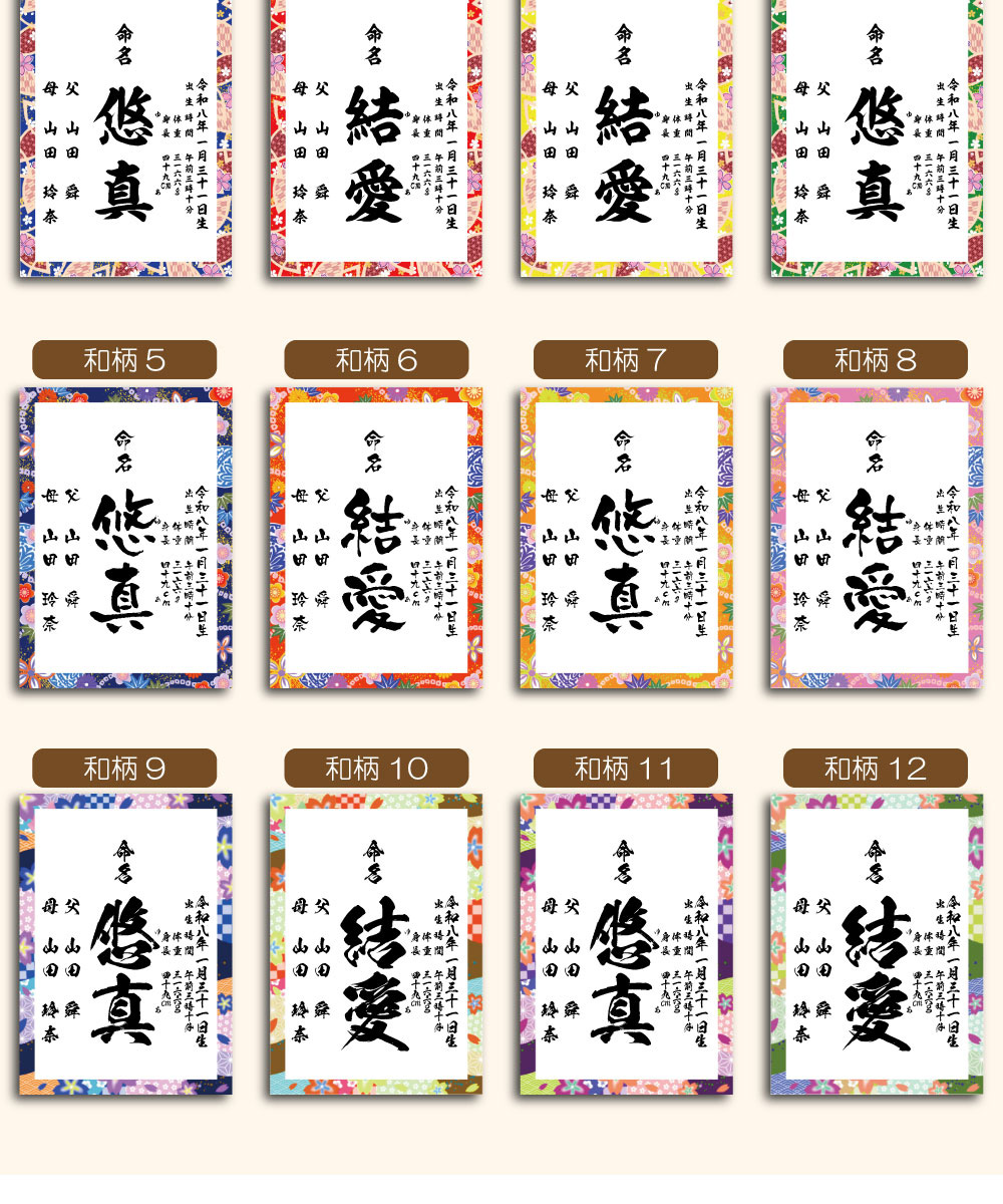 命名書とは子供に名付けをしたとき、その名前を紙などに生年月日とともに記したものです。
