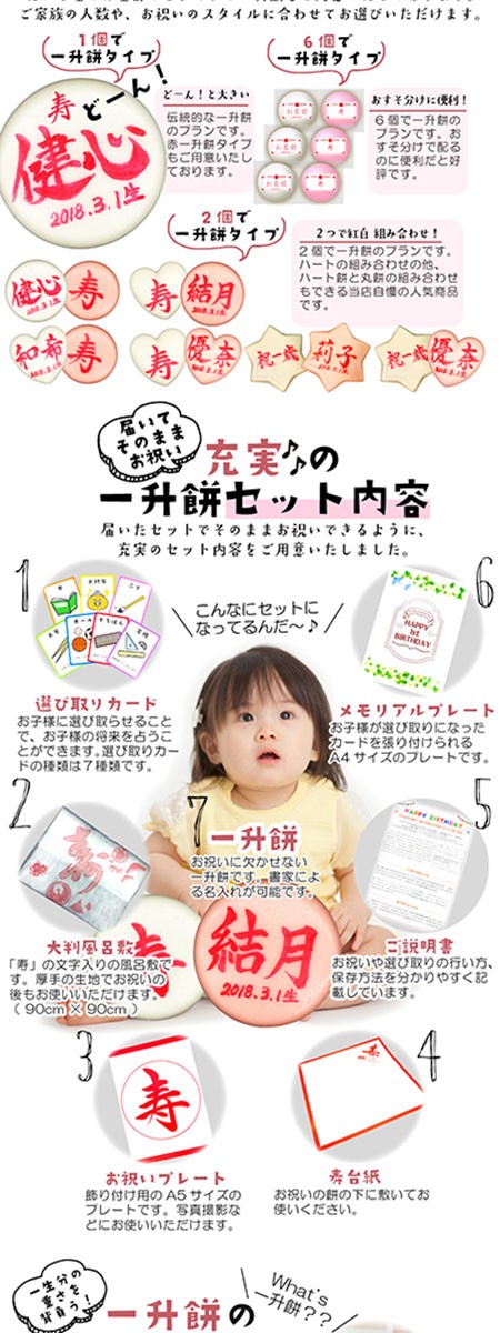 選べる25プランの一升餅お祝いセット 1歳のお祝いにオススメ ギガランキングｊｐ