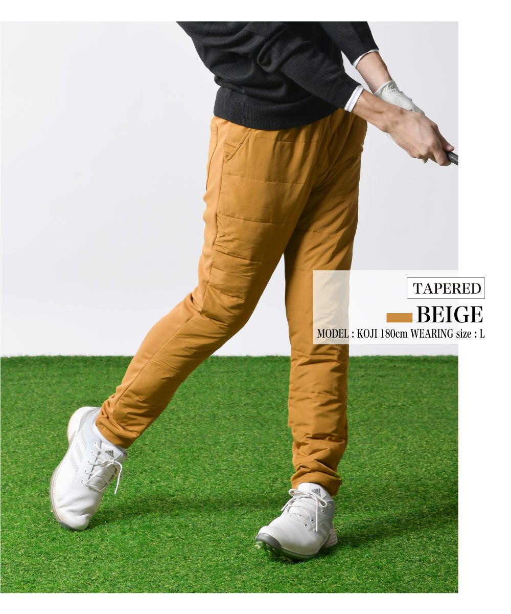ゴルフパンツ 中綿 パンツ メンズ ジョガー テーパード 防寒 防風