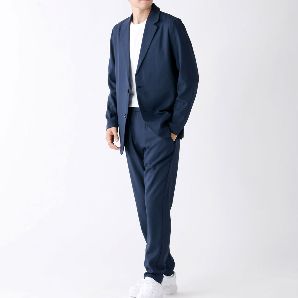 美品 SUN GALLERYネイビー セットアップジャケット・パンツ SMILE ORCHID（スマイルオーキッド） セレモニースーツ セットアップ