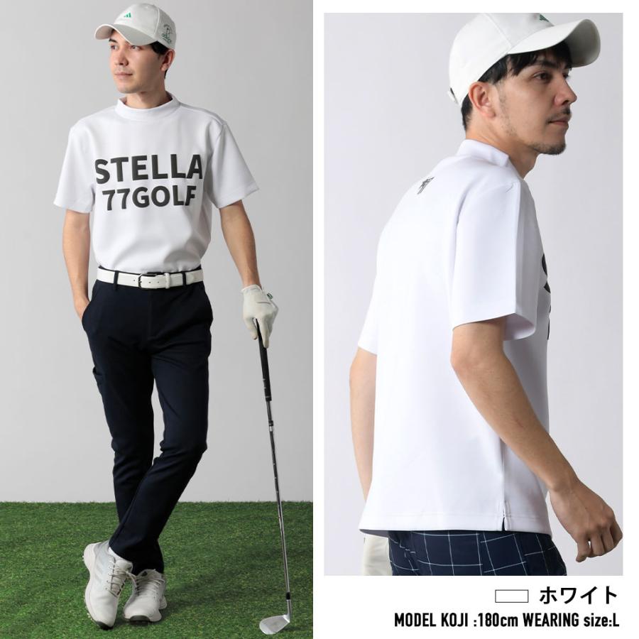 ゴルフウエア ゴルフ Tシャツ モックネック カットソー メンズ 半袖 速