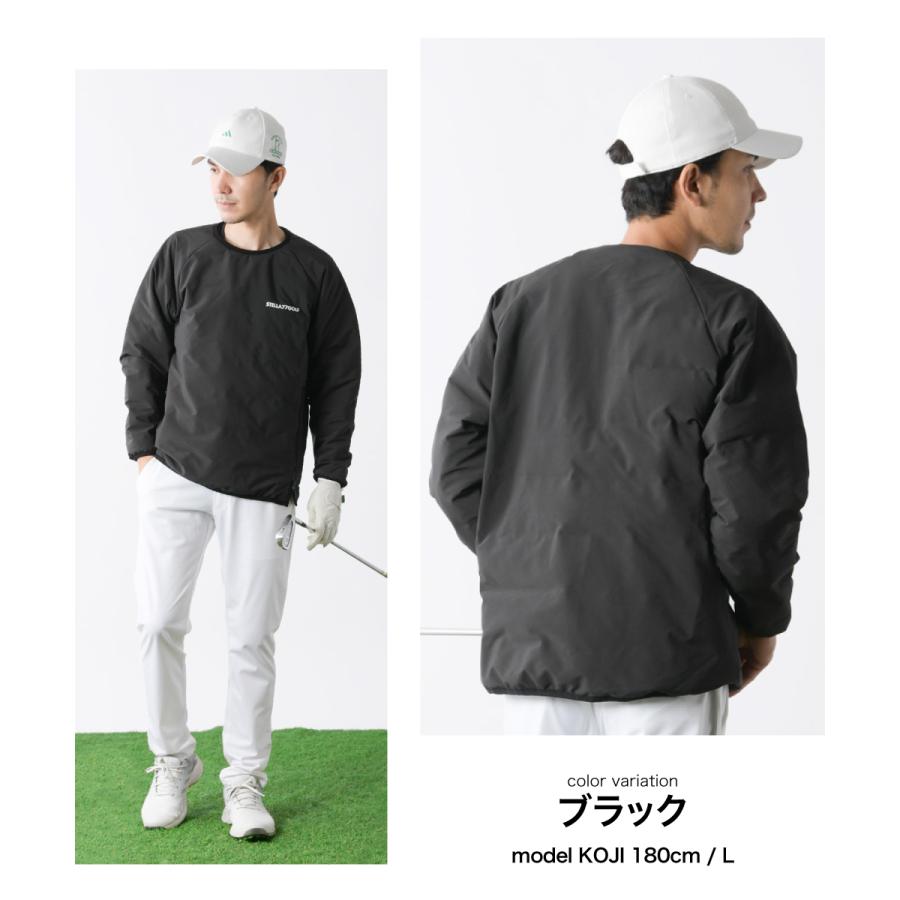 中綿 ゴルフ トレーナー シームレス ゴルフウエア プルオーバー メンズ
