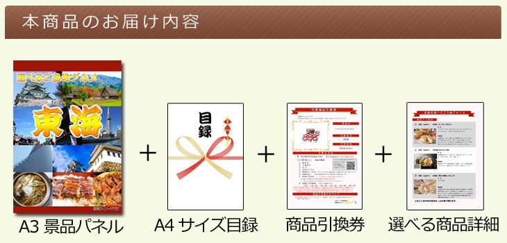 二次会 ビンゴ 東海選べるご当地グルメ 景品パネル＆引換券付き目録 オンライン景品対応 忘年会 :tokeg102:景品専門ショップ宴会ハッピー -  通販 - Yahoo!ショッピング