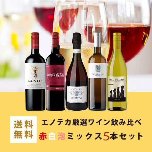 ワイン ワインセット エノテカ厳選ワイン飲み比べ 赤白泡ミックス5本セット PM8-1 [750ml x 5] 送料無料 (890810PM47C4)  : enoteca-pm : ワイン通販エノテカ - 通販 - Yahoo!ショッピング