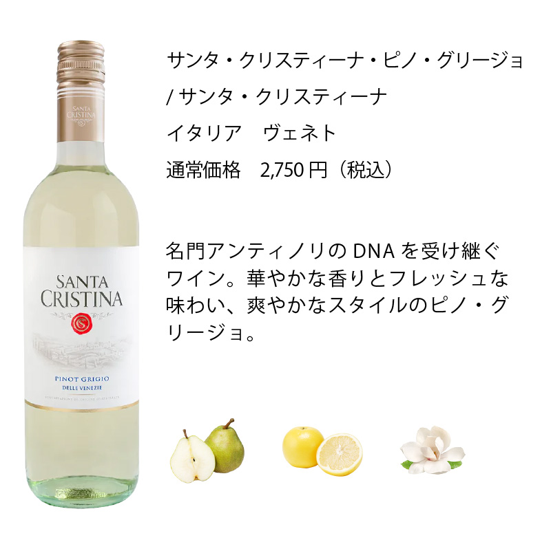ワイン ワインセット エノテカ 辛口白ワイン6本セット WG2-1 [750ml x