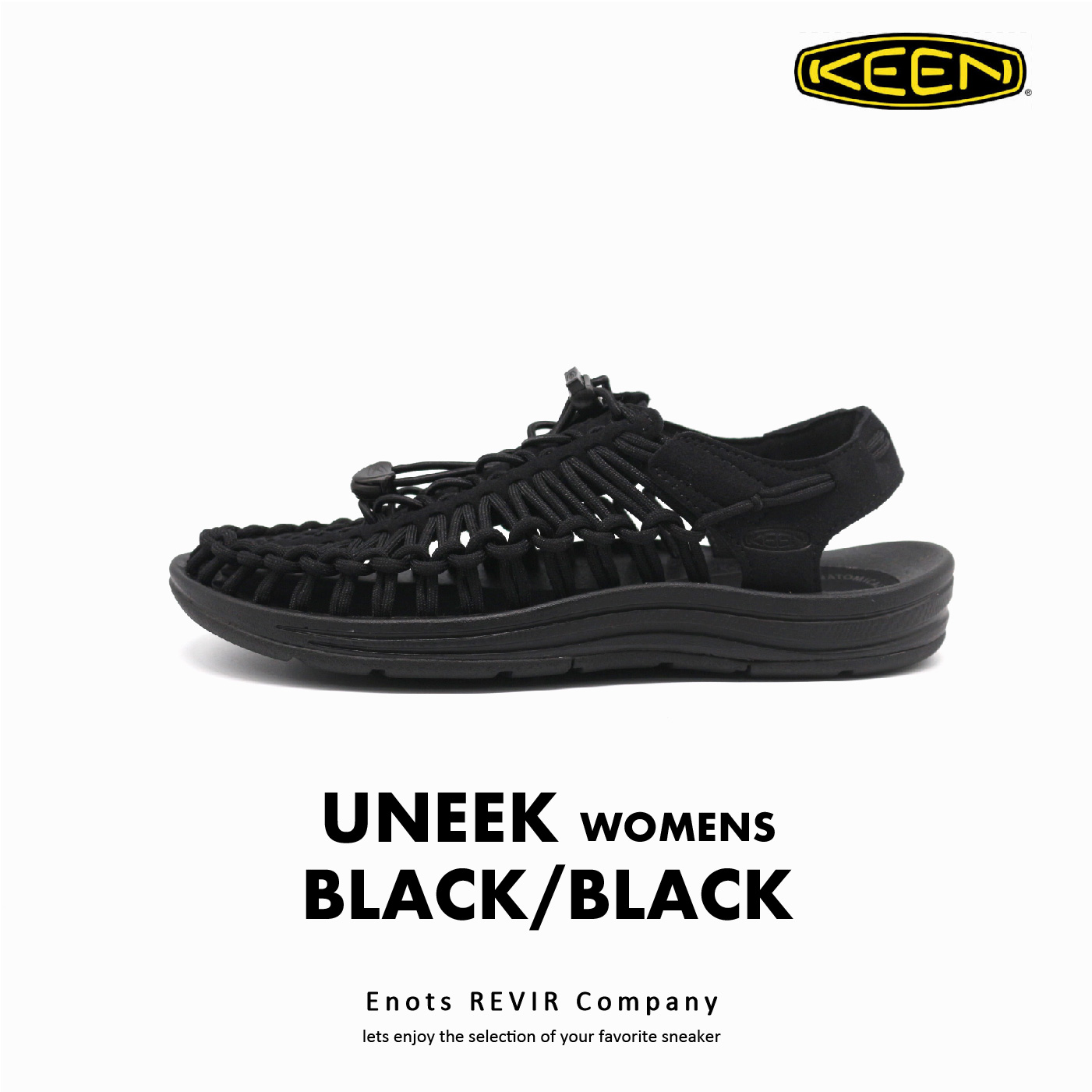 KEEN キーン ユニーク レディース UNEEK W 1014099 BLACK/BLACK ブラック 黒 アウトドア キャンプ 送料無料｜enots-revir