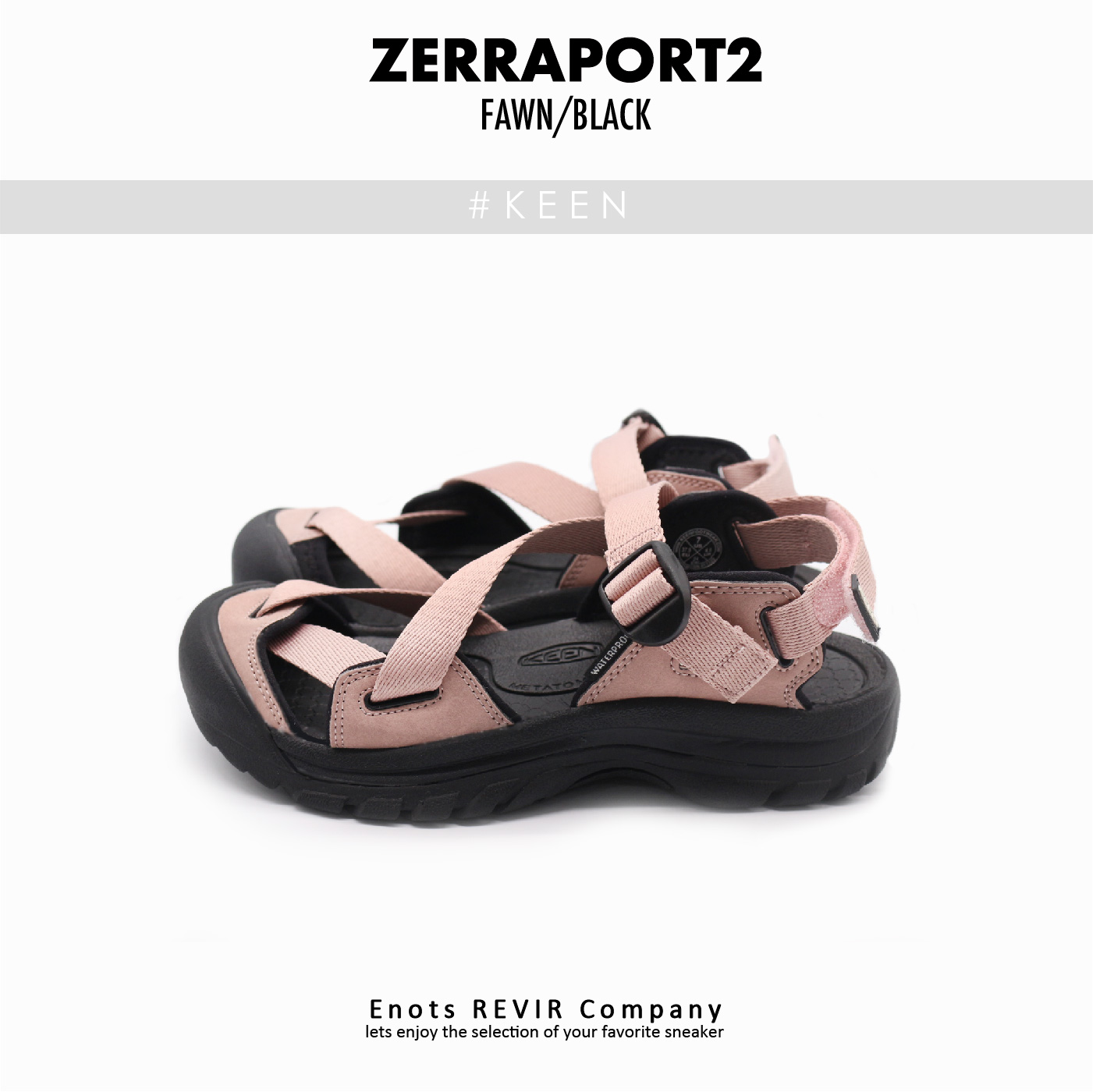 KEEN キーン サンダル ゼラポート2 レディース ZERRAPORT II W 1027145 FAWN/BLACK ビーチ アウトドア 送料無料｜enots-revir｜11