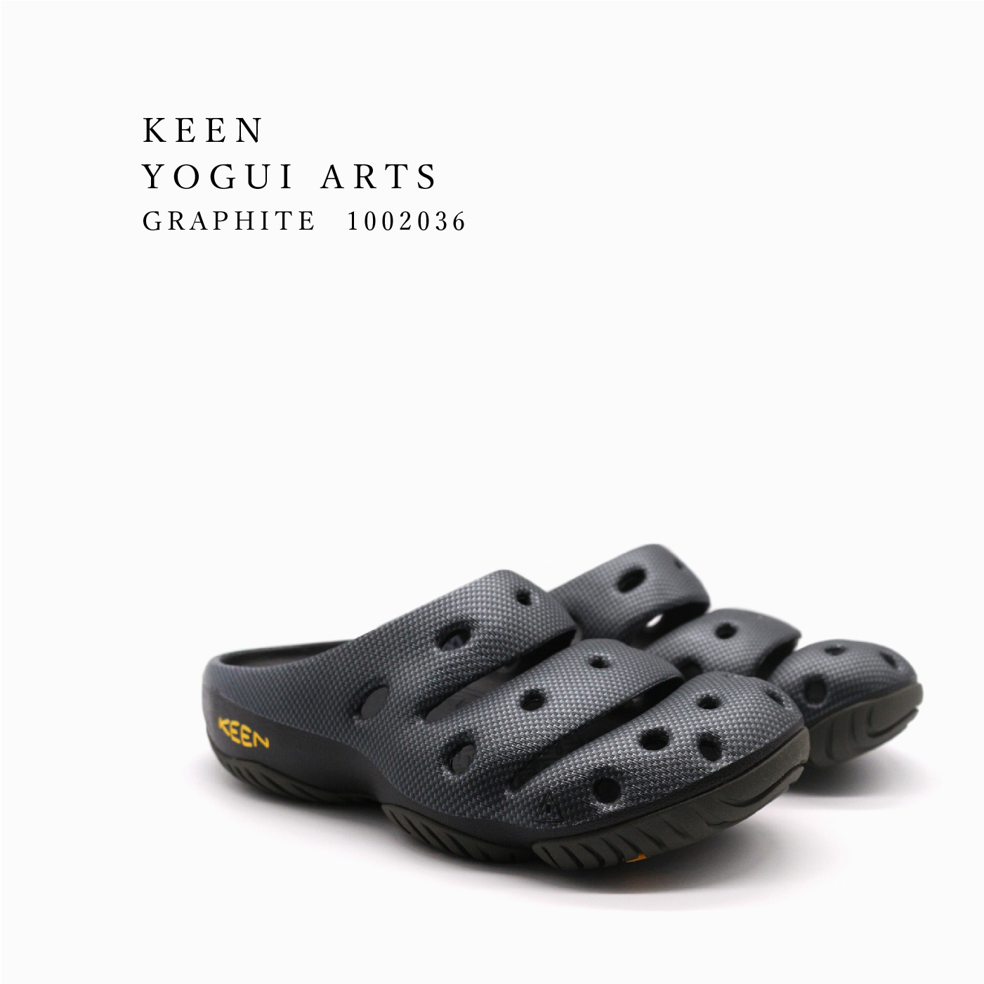 KEEN キーン サンダル ヨギ アーツ メンズ クロッグ YOGUI ARTS 1002036 GRAPHITE グラファイト ビーチサンダル ルームシューズ アウトドア｜enots-revir｜02