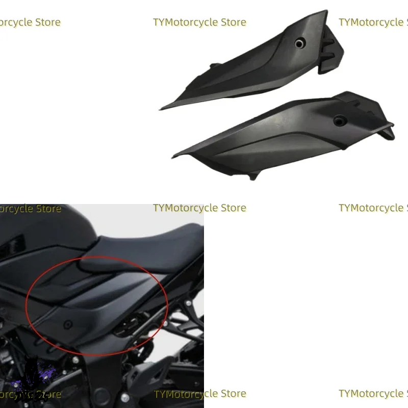 互換品 Suzuki GSX-S750 2017-2021 後部座席サイドカバー パネル ABS_2