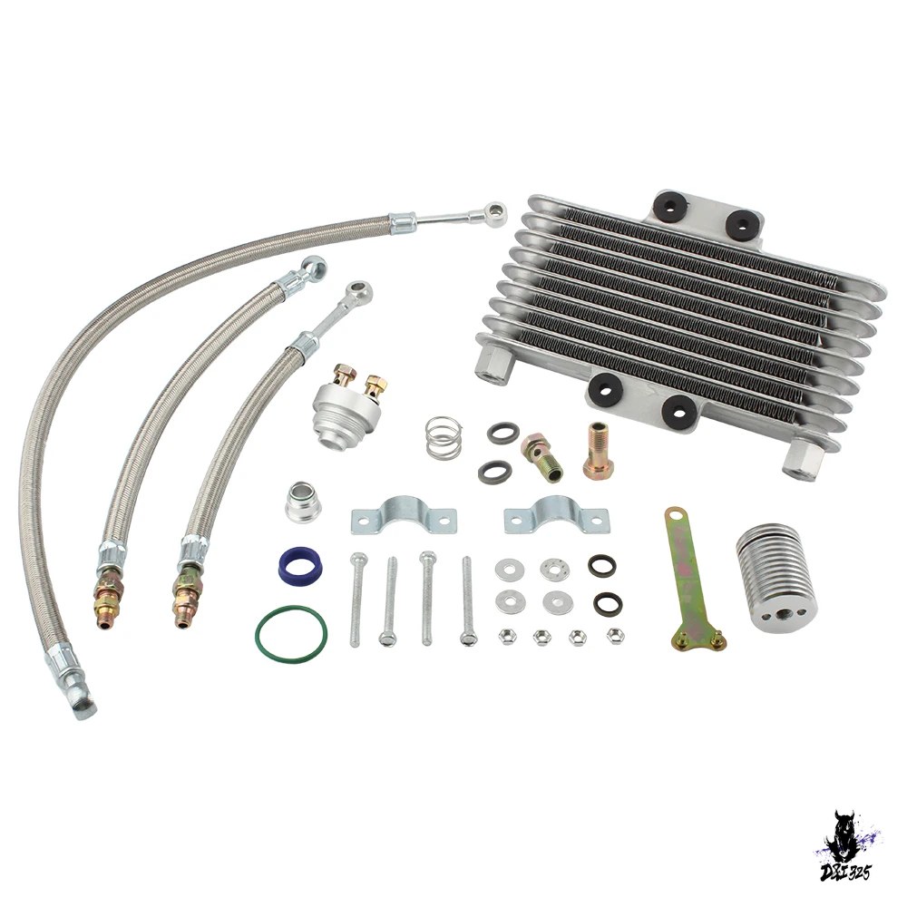 互換品 Honda CB CG 100cc 125cc 250cc ダートバイク用 ラジエーターオイルクーラーキット_5